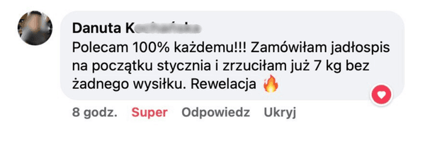 Opinia klientki JedzFit