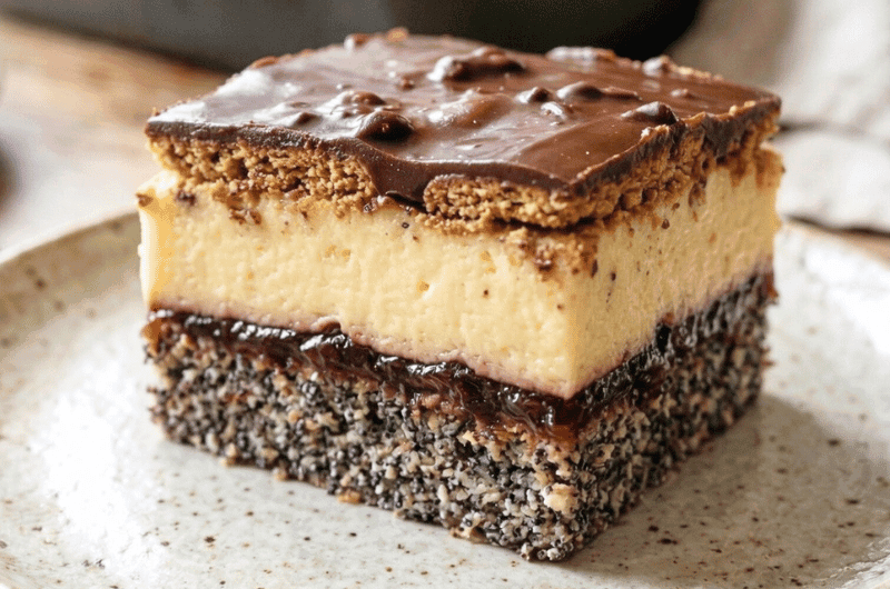 Warstwowe fit ciasto na Wielkanoc – zdrowsza wersja kultowego Pijaka ze skyrem.