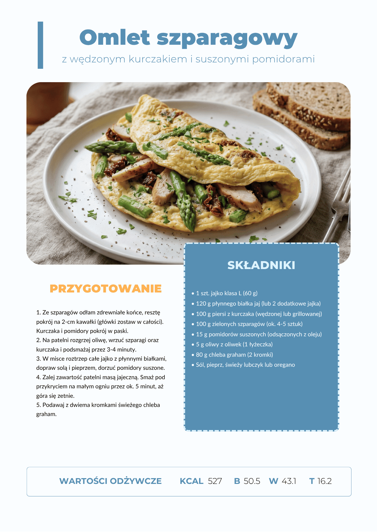 (Projekt zbiorczy 1) White Modern Recipe Card
